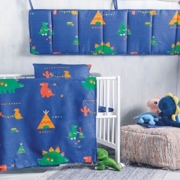 Πάντα Κούνιας Tobias Blue-Multi Ρυθμός 43x200cm 100% Cotton