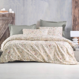 Μαξιλαροθήκες Corina (Σετ 2τμχ) Beige Ρυθμός 50Χ70 100% Βαμβάκι