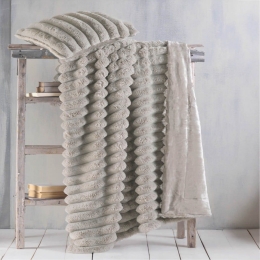 Μαξιλαροθήκη Διακοσμητική Trinity Beige Ρυθμός 40Χ40 Οικολογική Γούνα