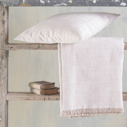 Ριχτάρι Cailin Ecru Ρυθμός Πολυθρόνα 160x180cm Βαμβάκι-Πολυέστερ