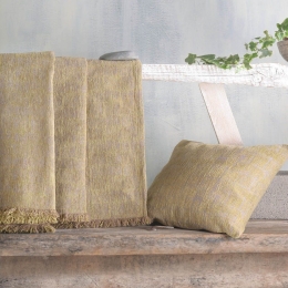 Ριχτάρι Kevya Ocher Ρυθμός Πολυθρόνα 160x180cm Chenille,Βαμβάκι,Polyester