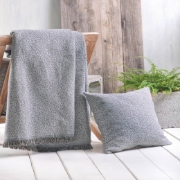 Ριχτάρι Tessy Dark Grey Ρυθμός Τριθέσιο 180x280cm Βαμβάκι-Πολυέστερ