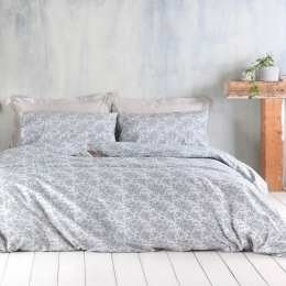 Κουβερλί Bendetta (Σετ 3τμχ) Grey Ρυθμός Υπέρδιπλo 220x240cm 100% Βαμβάκι