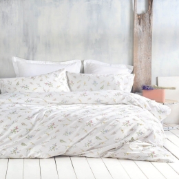Κουβερλί Fern (Σετ 3τμχ) Ecru Ρυθμός Υπέρδιπλo 220x240cm 100% Βαμβάκι
