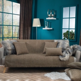 Ριχτάρι Solid 303 Beige Teoran Τριθέσιο 180x300cm Βαμβάκι-Πολυέστερ