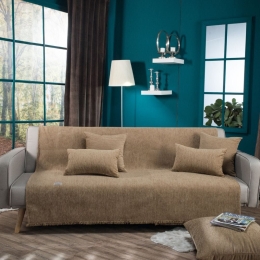 Ριχτάρι Solid 308 Mocca Teoran Τριθέσιο 180x300cm Βαμβάκι-Πολυέστερ