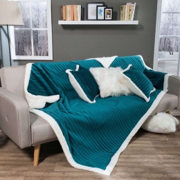 Μαξιλαροθήκη Διακοσμητική Fold 13 Petrol Teoran 45X45 Polyester
