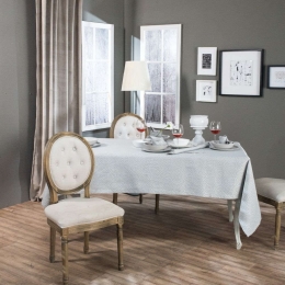 Τραπεζομάντηλο Amiens Light Grey Teoran 160X320 Βαμβάκι-Πολυέστερ