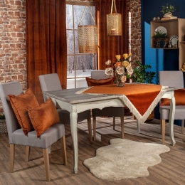 Καρέ Velvet 05 Terra Teoran 90X90cm Βαμβάκι-Ακρυλικό