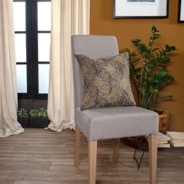 Μαξιλαροθήκη Διακοσμητική Ohio 03 Dark Grey Teoran 43X43 Ακρυλικό-Πολυέστερ