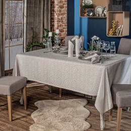 Τραπεζομάντηλο Roussilon Beige Teoran 160X250 Βαμβάκι-Πολυέστερ