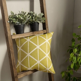 Μαξιλαροθήκη Διακοσμητική Manarola 08 Lime Teoran 43X43 Βαμβάκι-Πολυέστερ