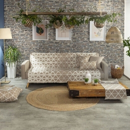 Ριχτάρι Manarola 02 Beige Teoran Διθέσιο 180x250cm Βαμβάκι-Πολυέστερ