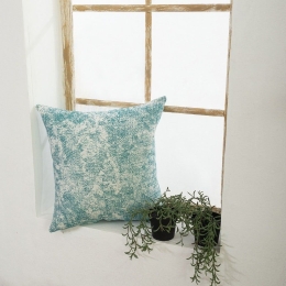 Μαξιλαροθήκη Διακοσμητική Meazza 05 Blue Teoran 43X43 Βαμβάκι-Πολυέστερ