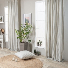 Κουρτίνα Guensa 05 Με Τρέσα Raf Teoran 140X260 Βαμβάκι-Πολυέστερ