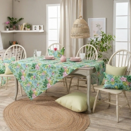 Τραπεζομάντηλο Morella Multi Teoran 135X135cm Βαμβάκι-Πολυέστερ