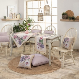 Καρέ Με Τραβέρσα Rosado (Σετ 2τμχ) Multi Teoran 100X100cm Βαμβάκι-Πολυέστερ