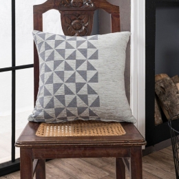 Μαξιλάρι Διακοσμητικό (Με Γέμιση) Columbia 11 Dark Grey Teoran 43X43 Ακρυλικό,Βαμβάκι, Polyester