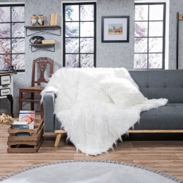 Μαξιλαροθήκη Διακοσμητική Γούνινη Pelt 29 White Teoran 45X45 Acrylic