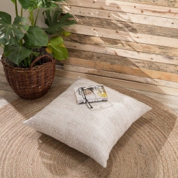 Μαξιλαροθήκη Διακοσμητική Messina 02 Beige Teoran 65Χ65 Βαμβάκι-Πολυέστερ