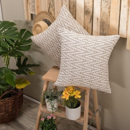 Μαξιλαροθήκη Διακοσμητική Giardino 02 Beige Teoran 43X43 Βαμβάκι-Πολυέστερ