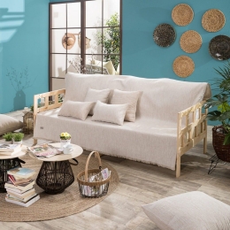 Ριχτάρι Ragusta 01 Ecru Teoran Πολυθρόνα 180x150cm Βαμβάκι-Πολυέστερ