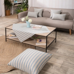 Καρέ Prado 05 Blue Teoran 90X90cm Βαμβάκι-Πολυέστερ
