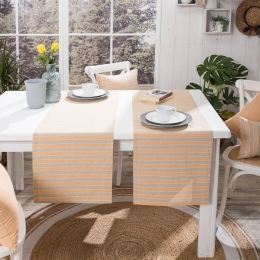 Τραβέρσα Prado 14 Peach Teoran 40x160 Βαμβάκι-Πολυέστερ