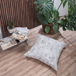 Μαξιλαροθήκη Διακοσμητική Δαπέδου Florida 11 Grey Teoran 65Χ65 Ακρυλικό,Βαμβάκι, Polyester
