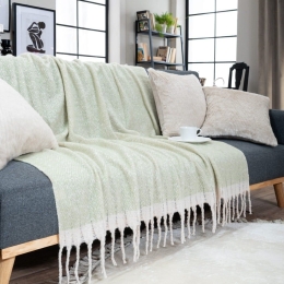 Κουβέρτα Καναπέ Mohair 13 Lime Teoran 130Χ150 Πολυέστερ