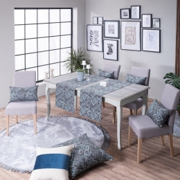 Τραβέρσα Santos 04 Grey Teoran 40x160 Ακρυλικό,Βαμβάκι, Polyester