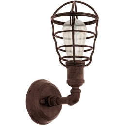 Φωτιστικό Τοίχου Port Seton 49811 Brown Eglo Μέταλλο