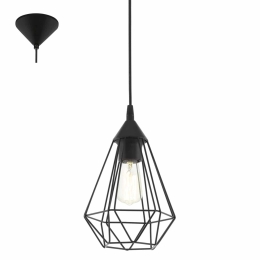 Φωτιστικό Οροφής Tarbes 94187 Black Eglo Μέταλλο,Πολυπροπυλένιο