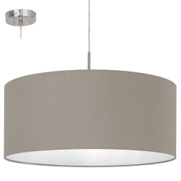 Φωτιστικό Οροφής Pasteri 31576 Taupe Eglo Μέταλλο,Ύφασμα