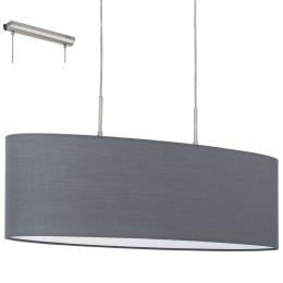 Φωτιστικό Οροφής Pasteri 31582 Grey Eglo Μέταλλο,Ύφασμα