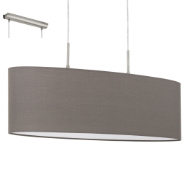 Φωτιστικό Οροφής Pasteri 31583 Anthracite-Brown Eglo Μέταλλο,Ύφασμα