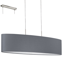 Φωτιστικό Οροφής Pasteri 31586 Grey Eglo Μέταλλο,Ύφασμα