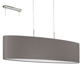 Φωτιστικό Οροφής Pasteri 31587 Anthracite-Brown Eglo Μέταλλο,Ύφασμα