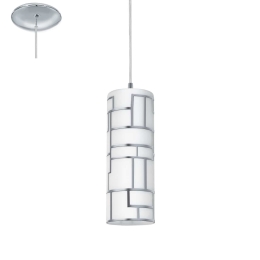 Φωτιστικό Οροφής Bayman 92562 White Eglo Μέταλλο,Γυαλί