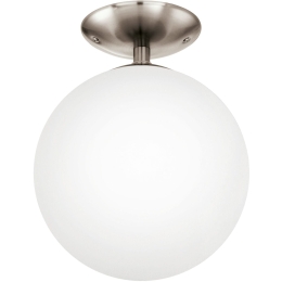 Φωτιστικό Οροφής Rondo 91589 White Eglo Μέταλλο,Γυαλί