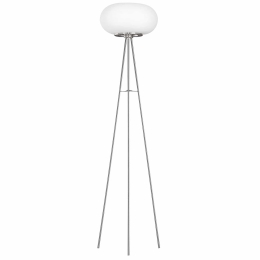 Φωτιστικό Δαπέδου Optica 86817 White Eglo Μέταλλο,Γυαλί