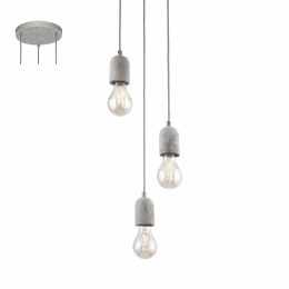 Φωτιστικό Οροφής Silvares 95523 Grey Eglo Μέταλλο