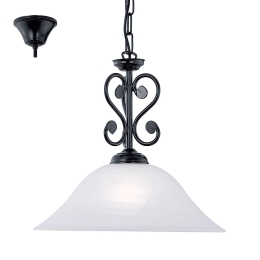 Φωτιστικό Οροφής Murcia 91002 White-Black Eglo Μέταλλο,Γυαλί