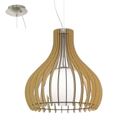 Φωτιστικό Οροφής Tindori 96214 Honey Eglo Μέταλλο,Ξύλο