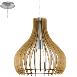 Φωτιστικό Οροφής Tindori 96258 Honey Eglo Μέταλλο,Ξύλο