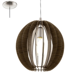 Φωτιστικό Οροφής Cossano 94635 Brown Eglo Μέταλλο,Ξύλο