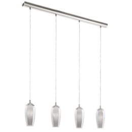 Φωτιστικό Οροφής Led Farsala 96344 Black-Clear Eglo Μέταλλο,Γυαλί