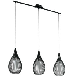 Φωτιστικό Οροφής Razoni 94389 Black Eglo Μέταλλο,Γυαλί