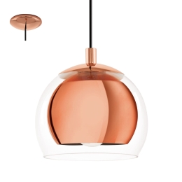 Φωτιστικό Οροφής Rocamar 94589 Copper Eglo Μέταλλο,Γυαλί