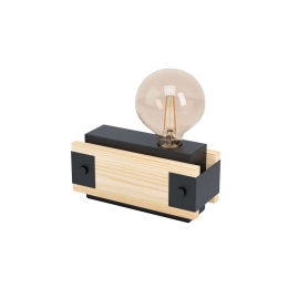Φωτιστικό Επιτραπέζιο 'Layham' 43469 Black-Brown Eglo Μέταλλο,Ξύλο